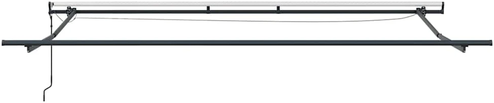Ištraukiama markizė Žalia ir balta 400 × 300 cm Poliesteris