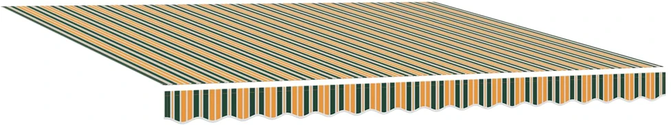 Ištraukiama markizė Žalia ir balta 400 × 350 cm Poliesteris