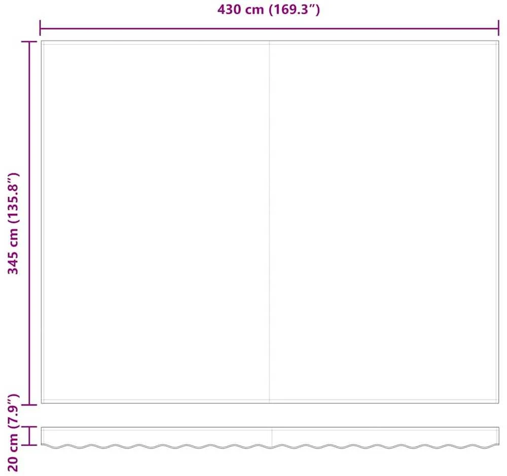 Ištraukiama markizė Žalia ir balta 450 × 350 cm
