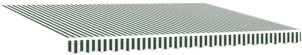 Ištraukiama markizė Žalia ir balta 450 × 300 cm Poliesteris