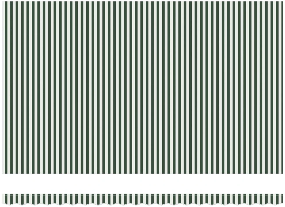 Ištraukiama markizė Žalia ir balta 500 × 350 cm Poliesteris