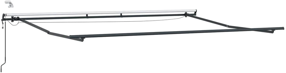 Ištraukiama markizė Žalia ir balta 500 × 300 cm Poliesteris
