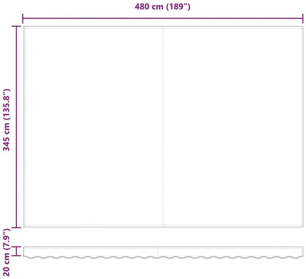 Ištraukiama markizė Žalia ir balta 500 × 350 cm