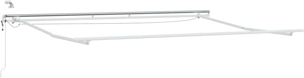Ištraukiama markizė Žalia ir balta 500 × 300 cm Poliesteris