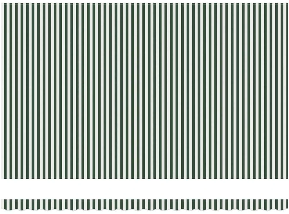 Ištraukiama markizė Žalia ir balta 500 × 300 cm Poliesteris