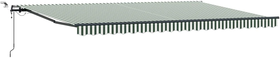 Ištraukiama markizė Žalia ir balta 500 × 350 cm Poliesteris