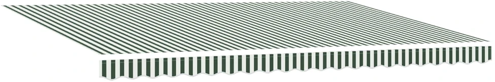 Ištraukiama markizė Žalia ir balta 500 × 300 cm Poliesteris