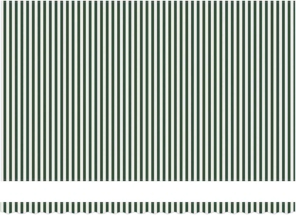 Markizės rėmas Žalia ir balta 500 × 300 cm