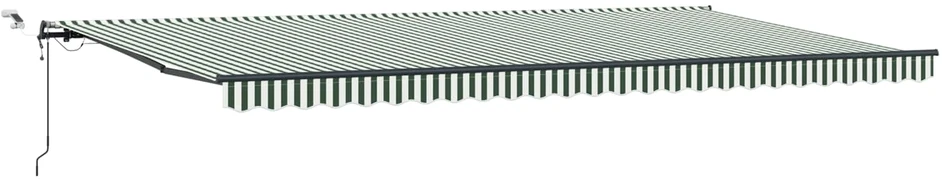 Ištraukiama markizė Žalia ir balta 600 × 300 cm Poliesteris