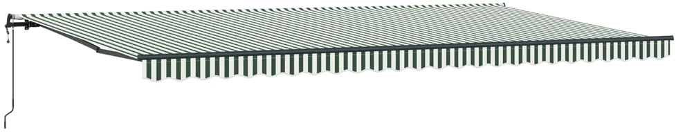 Ištraukiama markizė Žalia ir balta 600 × 300 cm