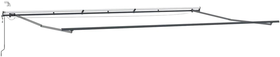 Ištraukiama markizė Žalia ir balta 600 × 300 cm Poliesteris