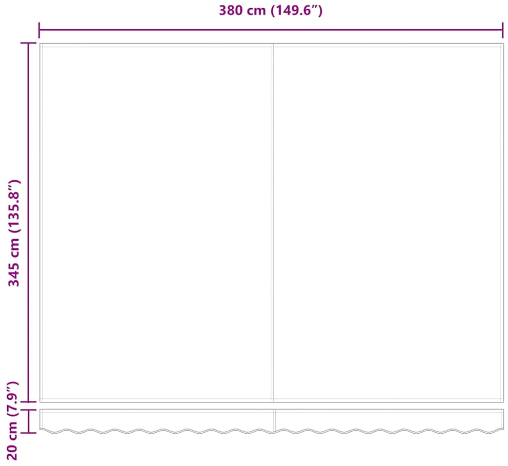 Ištraukiama markizė Žalia ir geltona 400 × 350 cm