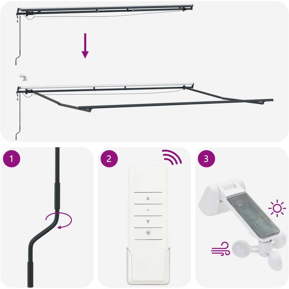 Ištraukiama markizė Žalia ir geltona 500 × 300 cm Poliesteris