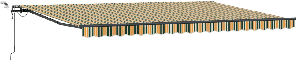 Ištraukiama markizė Žalia ir geltona 500 × 300 cm Poliesteris
