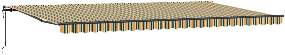 Ištraukiama markizė Žalia ir geltona 600 × 300 cm