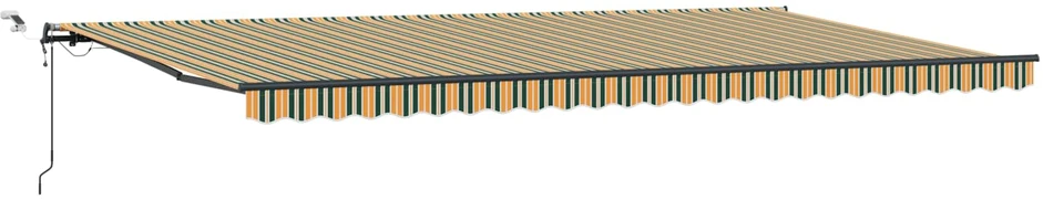 Ištraukiama markizė Žalia ir geltona 600 × 300 cm Poliesteris