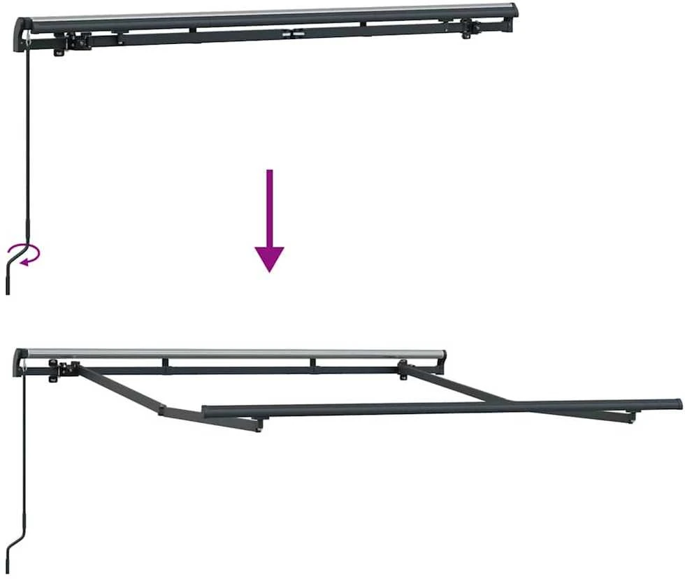 Markizės rėmas Antracito 2,5 x 2 m Metalas