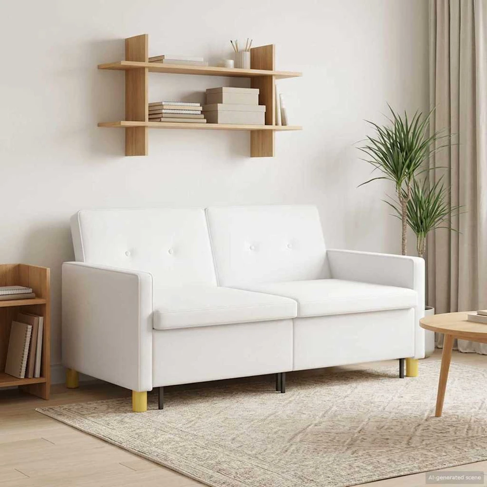 Ištraukiama sofa-lova Balta Audinys