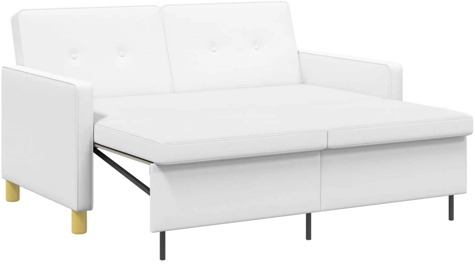 Ištraukiama sofa-lova Balta Audinys