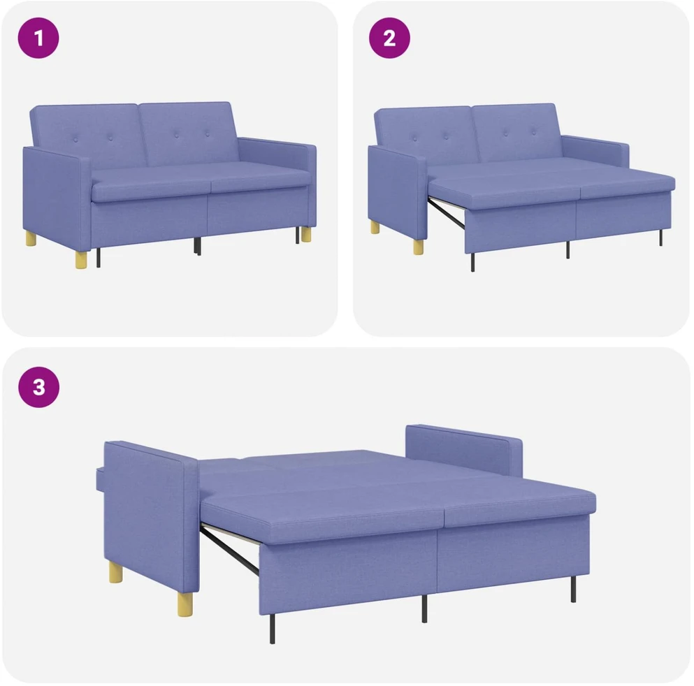 Ištraukiama sofa-lova Džinsinės mėlynos Audinys