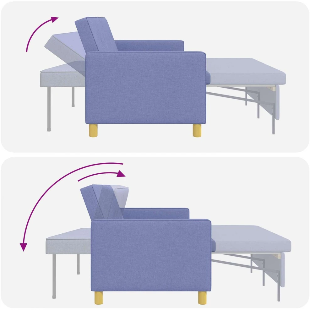 Ištraukiama sofa-lova Džinsinės mėlynos Audinys