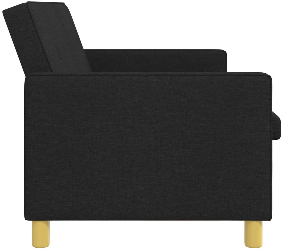 Ištraukiama sofa-lova Juoda Audinys