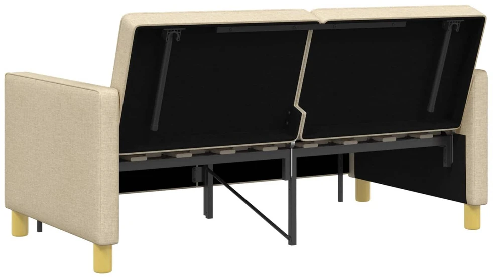 Ištraukiama sofa-lova Kreminė Audinys