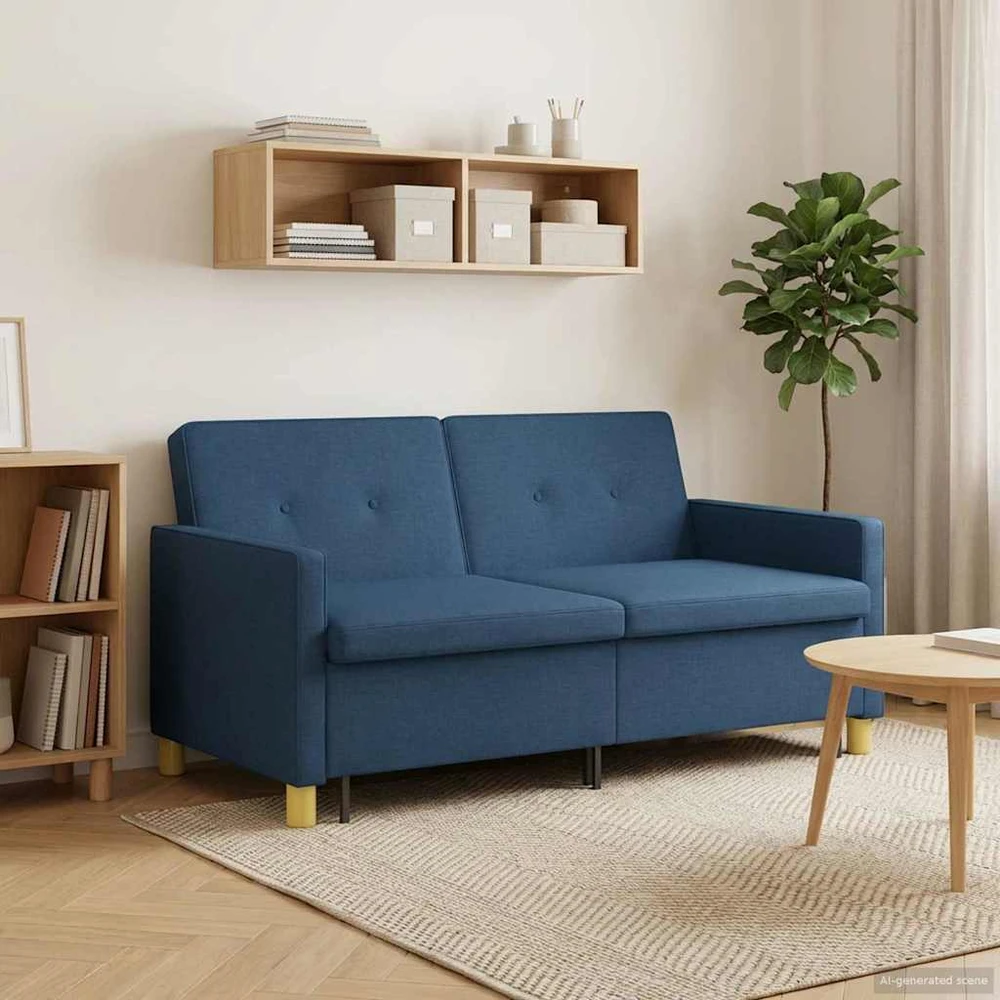 Ištraukiama sofa-lova Mėlyna Audinys