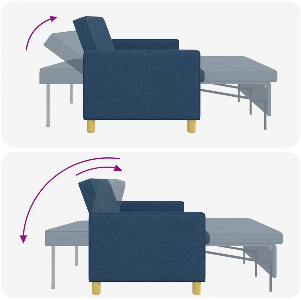 Ištraukiama sofa-lova Mėlyna Audinys