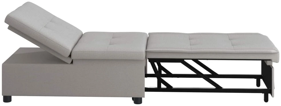 Ištraukiama sofa-lova Pilka 194 x 50 x 82 cm audinys