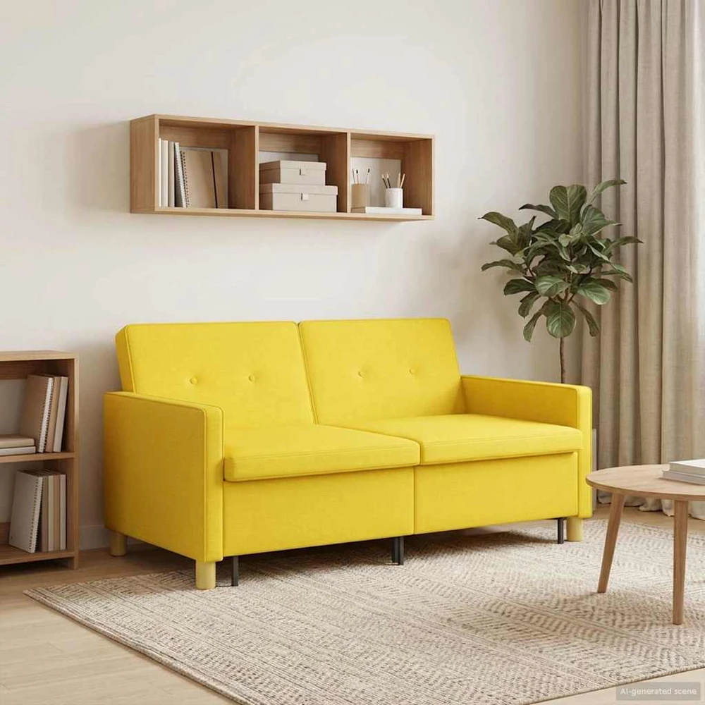 Ištraukiama sofa-lova Šviesi geltona 154 x 94,5 x 80,5 cm