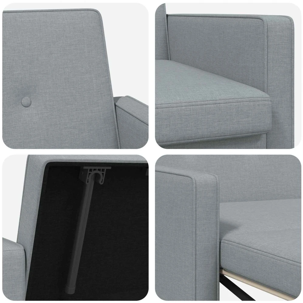 Ištraukiama sofa-lova Šviesiai pilka 154 x 94,5 x 80,5 cm
