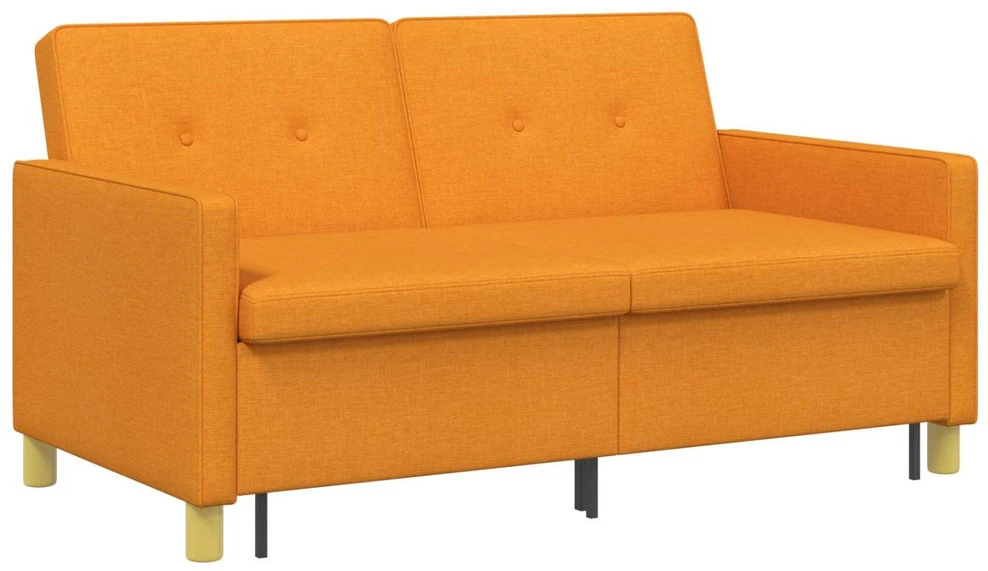 Ištraukiama sofa-lova Tamsiai geltona Audinys