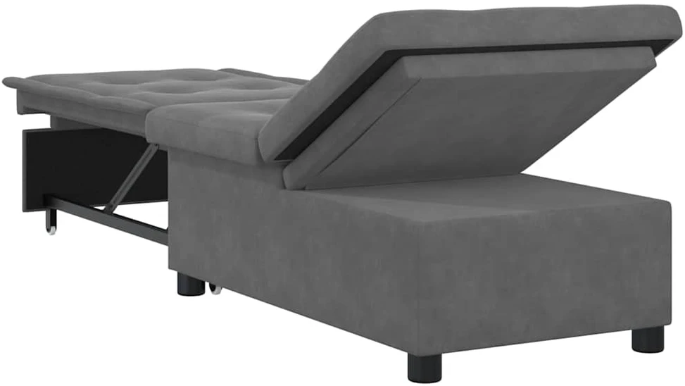 Ištraukiama sofa-lova Tamsiai pilka 194 x 67 x 82 cm