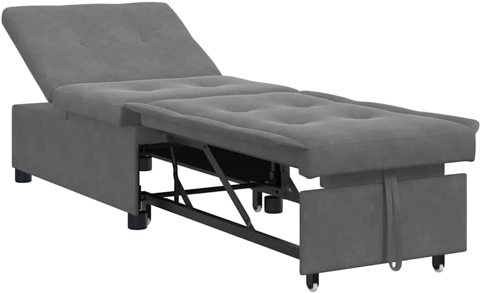 Ištraukiama sofa-lova Tamsiai pilka 194 x 67 x 82 cm
