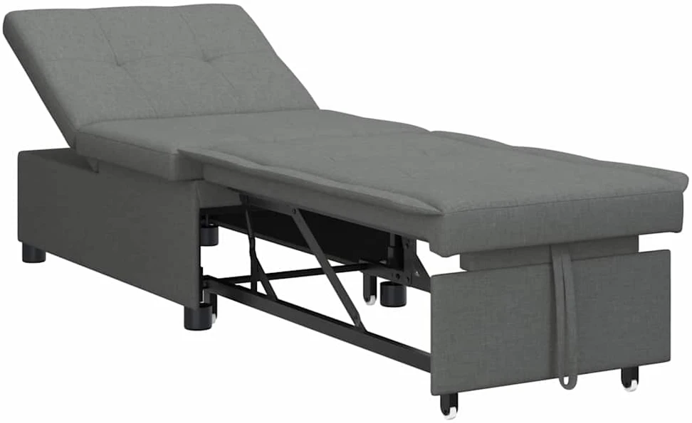 Ištraukiama sofa-lova Tamsiai pilka 194 x 50 x 82 cm audinys