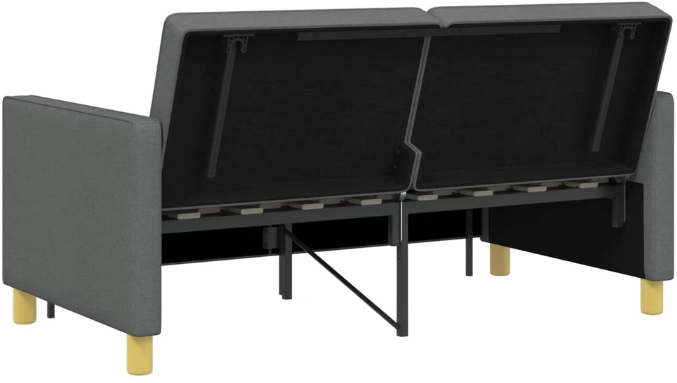 Ištraukiama sofa-lova Tamsiai pilka Audinys