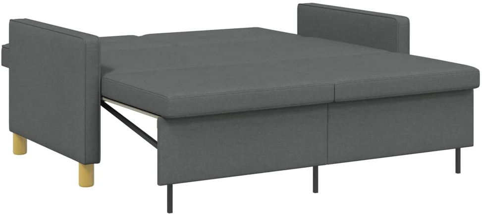 Ištraukiama sofa-lova Tamsiai pilka Audinys