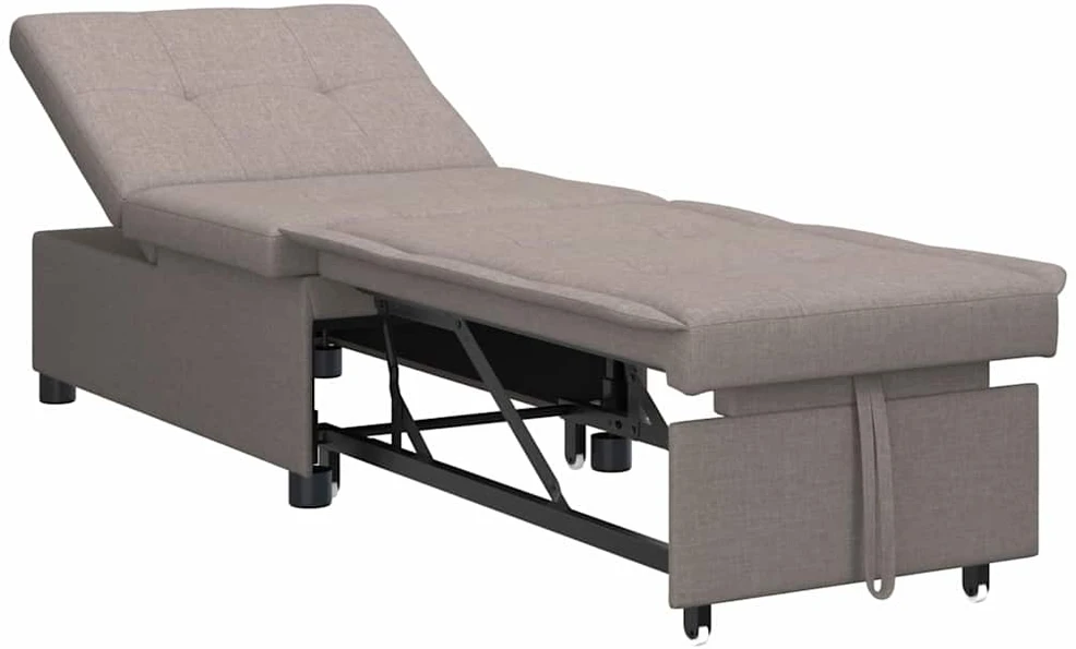 Ištraukiama sofa-lova Taupe 194 x 50 x 82 cm audinys