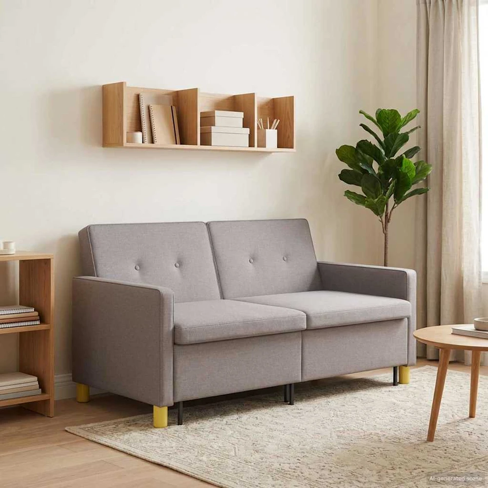 Ištraukiama sofa-lova Taupe 154 x 94,5 x 80,5 cm Audinys