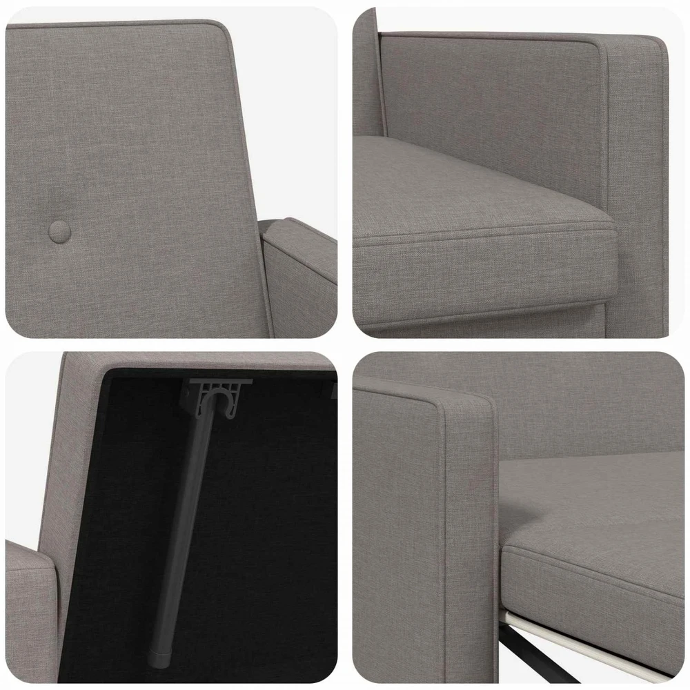 Ištraukiama sofa-lova Taupe 154 x 94,5 x 80,5 cm Audinys