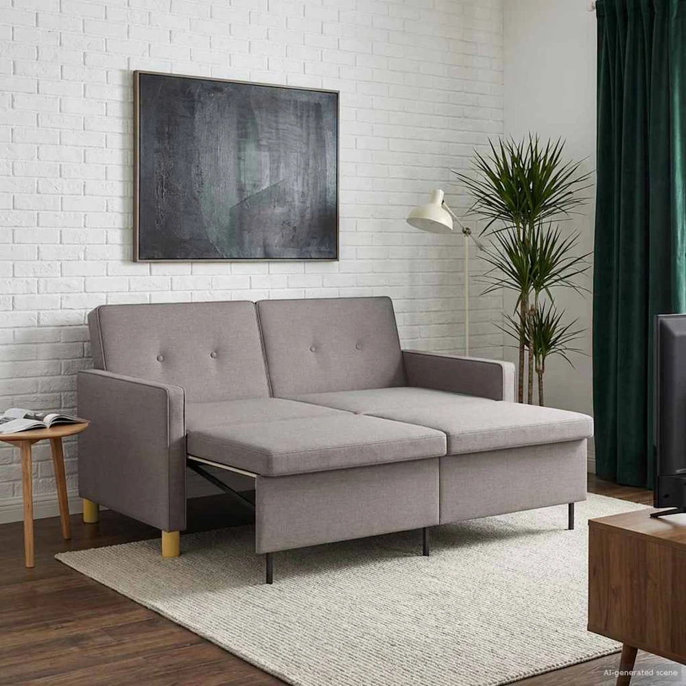 Ištraukiama sofa-lova Taupe 154 x 94,5 x 80,5 cm Audinys