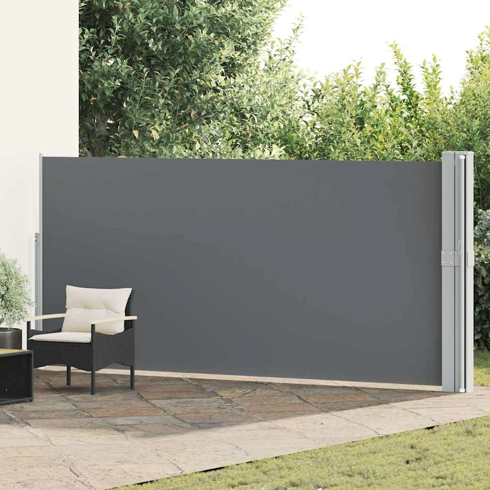 Ištraukiama šoninė kiemo pertvara, antracito, 170x1200cm