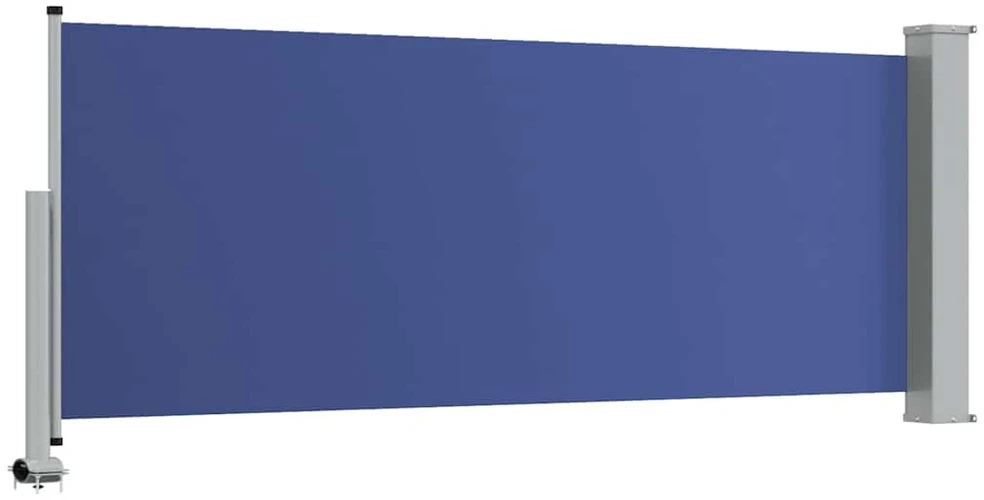 Ištraukiama šoninė kiemo pertvara, mėlynos spalvos, 100x300cm