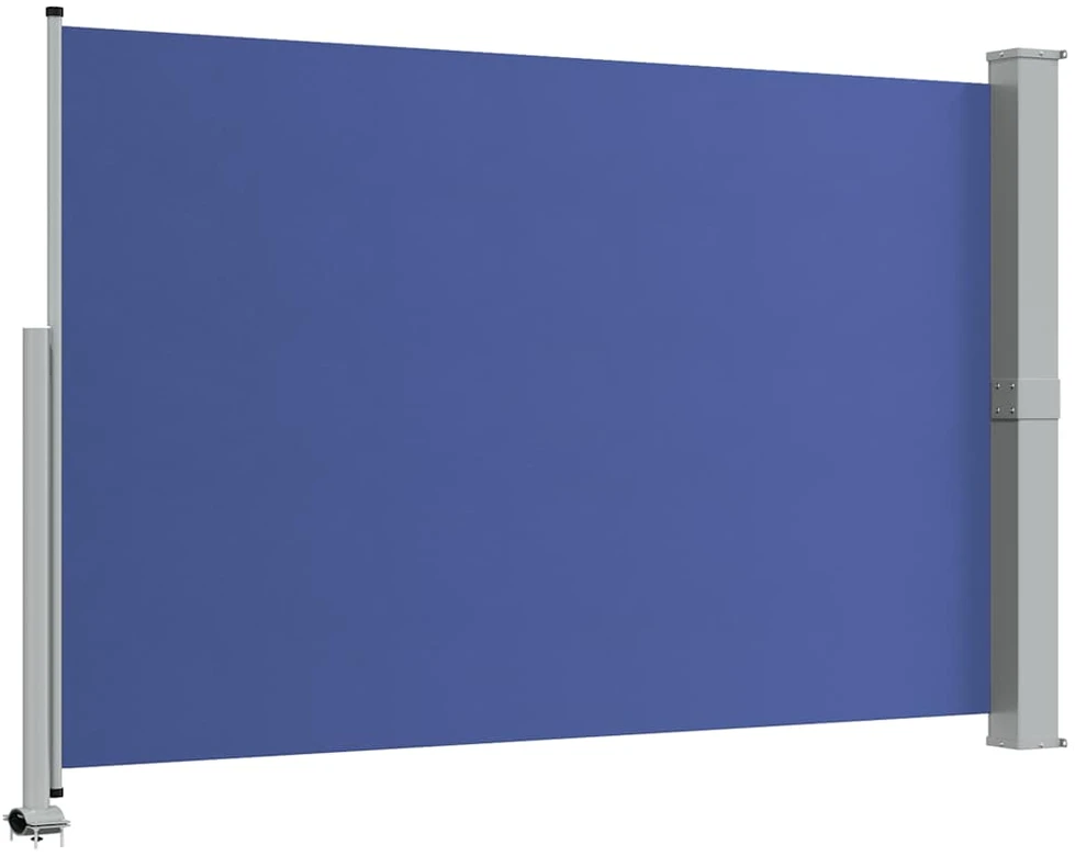 Ištraukiama šoninė kiemo pertvara, mėlynos spalvos, 160x300cm