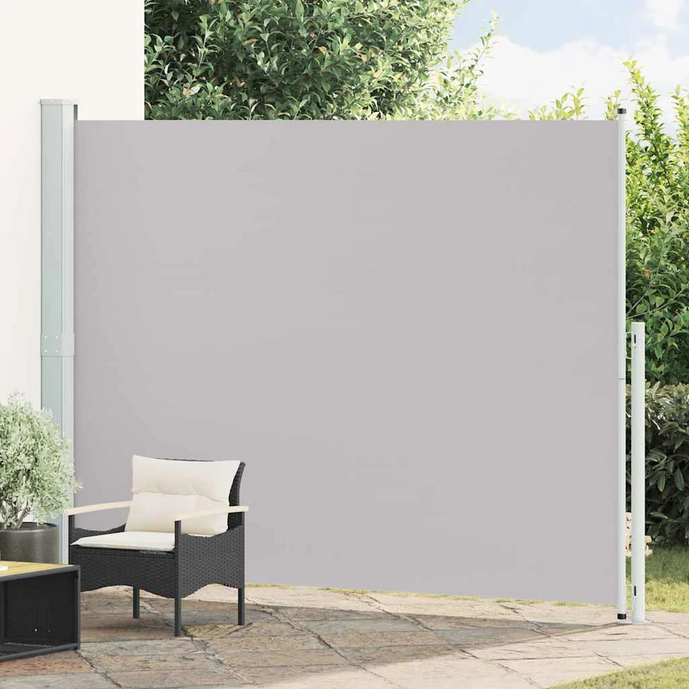 Ištraukiama šoninė kiemo pertvara, pilkos spalvos, 220x300cm