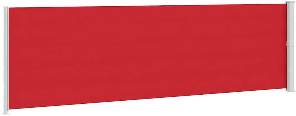 Ištraukiama šoninė kiemo pertvara, raudonos spalvos, 180x600cm