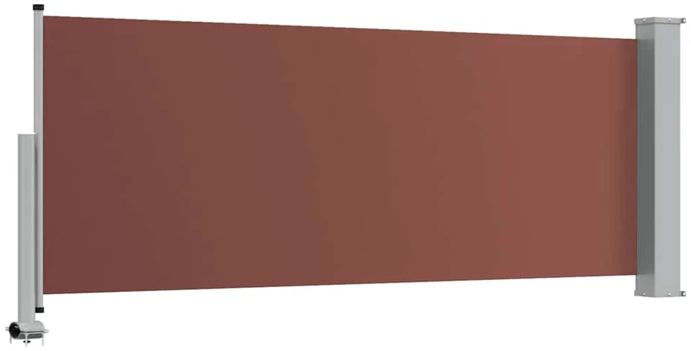 Ištraukiama šoninė kiemo pertvara, rudos spalvos, 100x300cm