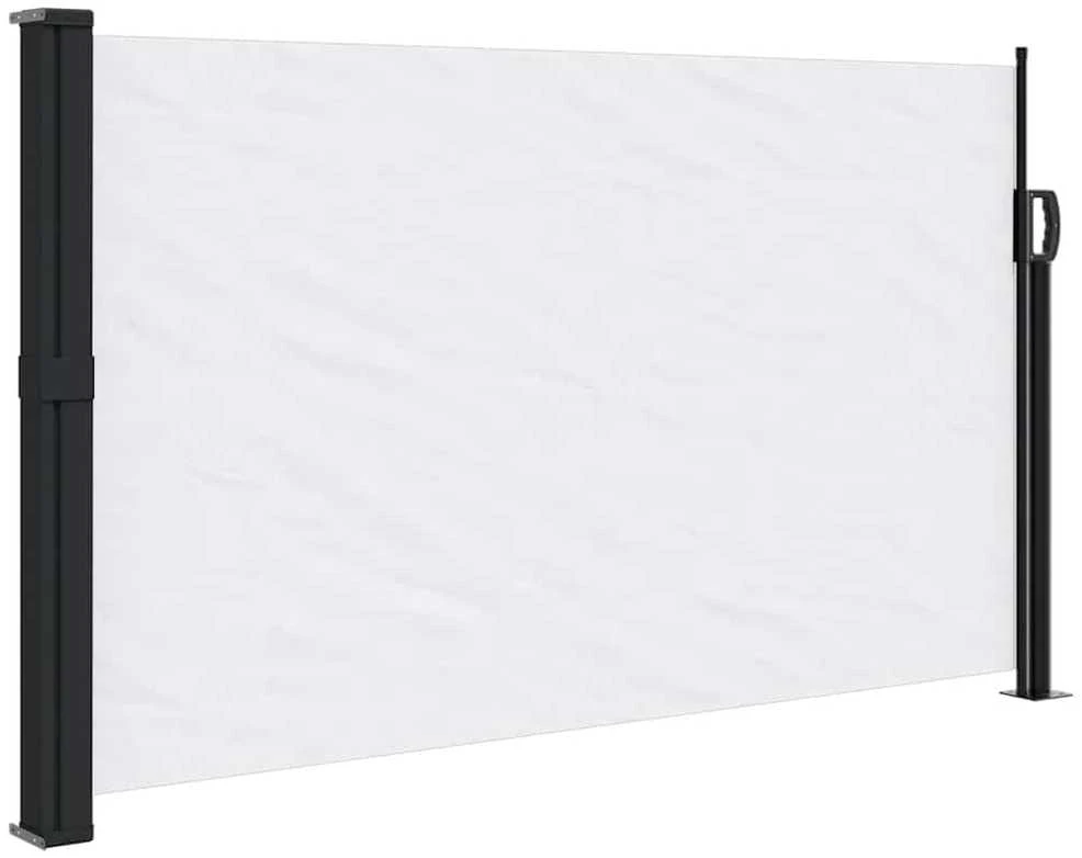 Ištraukiama šoninė markizė, baltos spalvos, 117x300cm