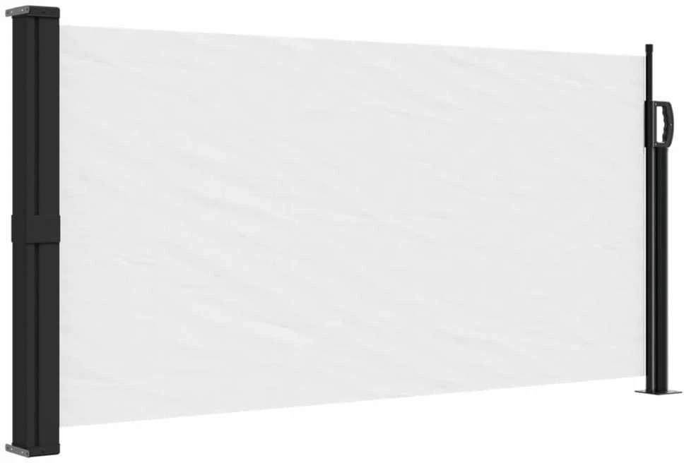 Ištraukiama šoninė markizė, baltos spalvos, 100x500cm